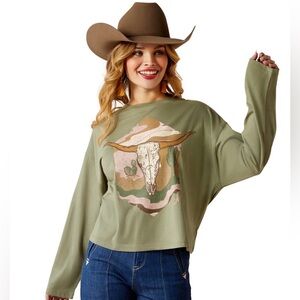 32. Ariat Steer Head Graphic Long Sleeve